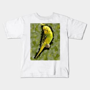 Yellow Parakeet Kids T-Shirt